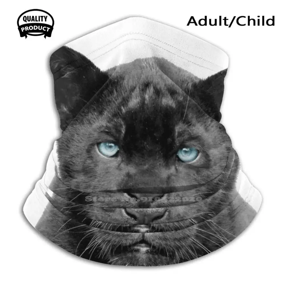 

Little Designer Black Breathable Reusable Mouth Mask Black Big Cat Cat Zoo Wildlife Park