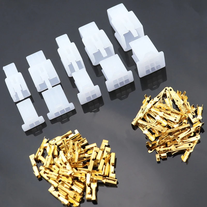 10set/lot 2.8mm 2/3/4/6/9 pin Automotive 2.8 Electrical wire Connector Male Female cable terminal plug Kits Motorcycle ebike car |