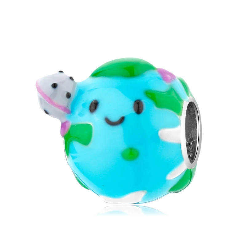 

Бусины WELMEL Interstellar из серебра 925 пробы с мелкой эмалью, круглые подвески, Экологически чистая планета для оригинального браслета «сделай сам...