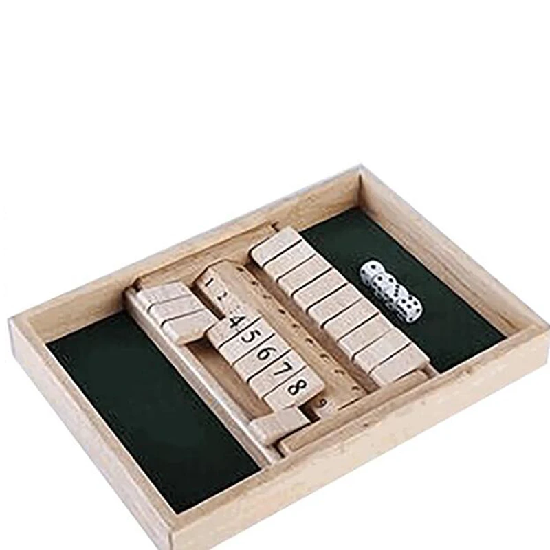 Деревянные традиционные двухсторонние 10 цифр паб бара доска игральные кости для
