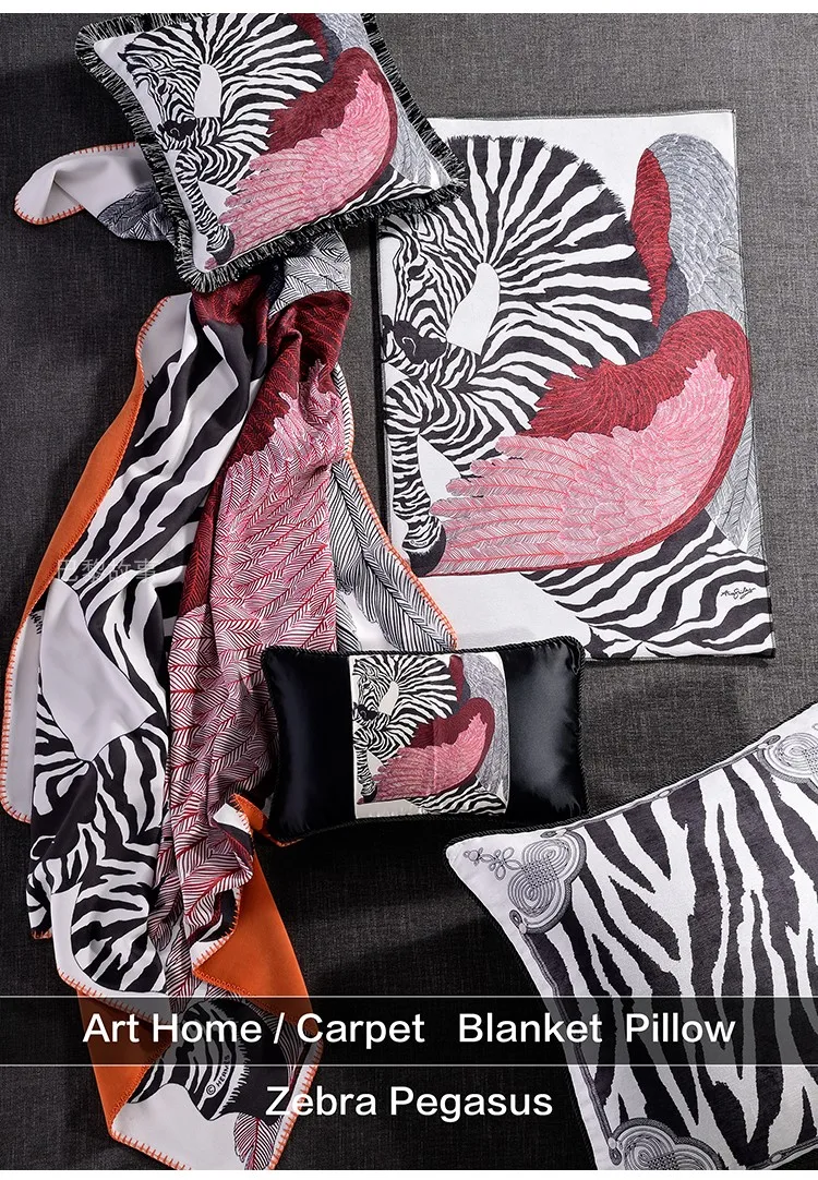 Американский чехол для подушки черно-белая наволочка с изображением лошади