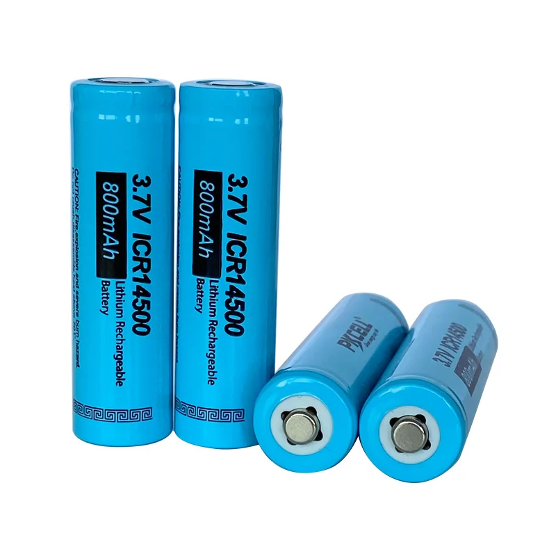 PKCELL ICR14500 14500 750 мАч 3,7 в перезаряжаемые литий-ионные батареи led lampe de poche батарея с плоским верхом