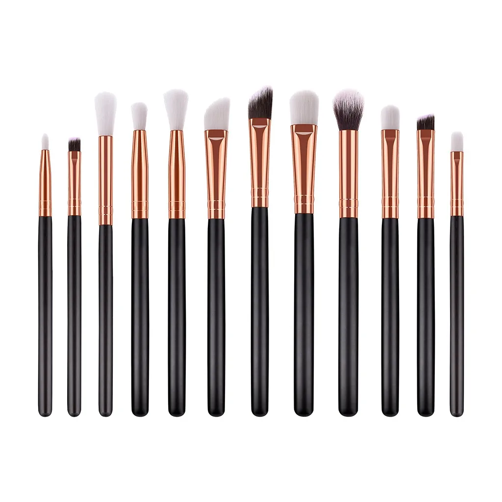 12 шт. макияж кисти для макияжа глаз набор высококлассная деревянная ручка