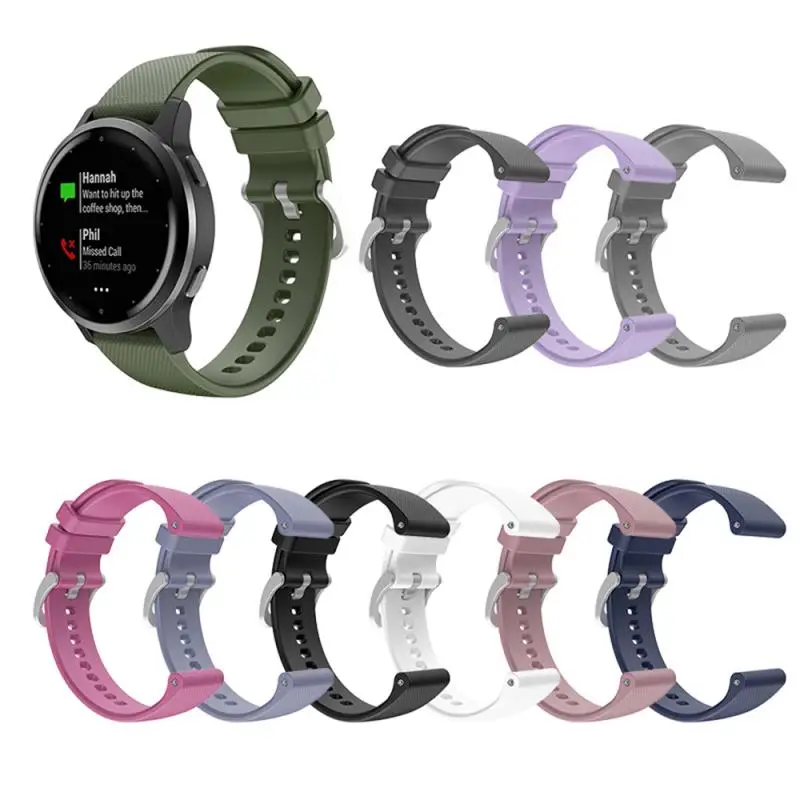 

Ремешок для часов Garmin Vivoactive 4s/vivomove 3s, сменный ремешок для часов с серебряной пряжкой, ремешок для часов Garmin Watch унисекс