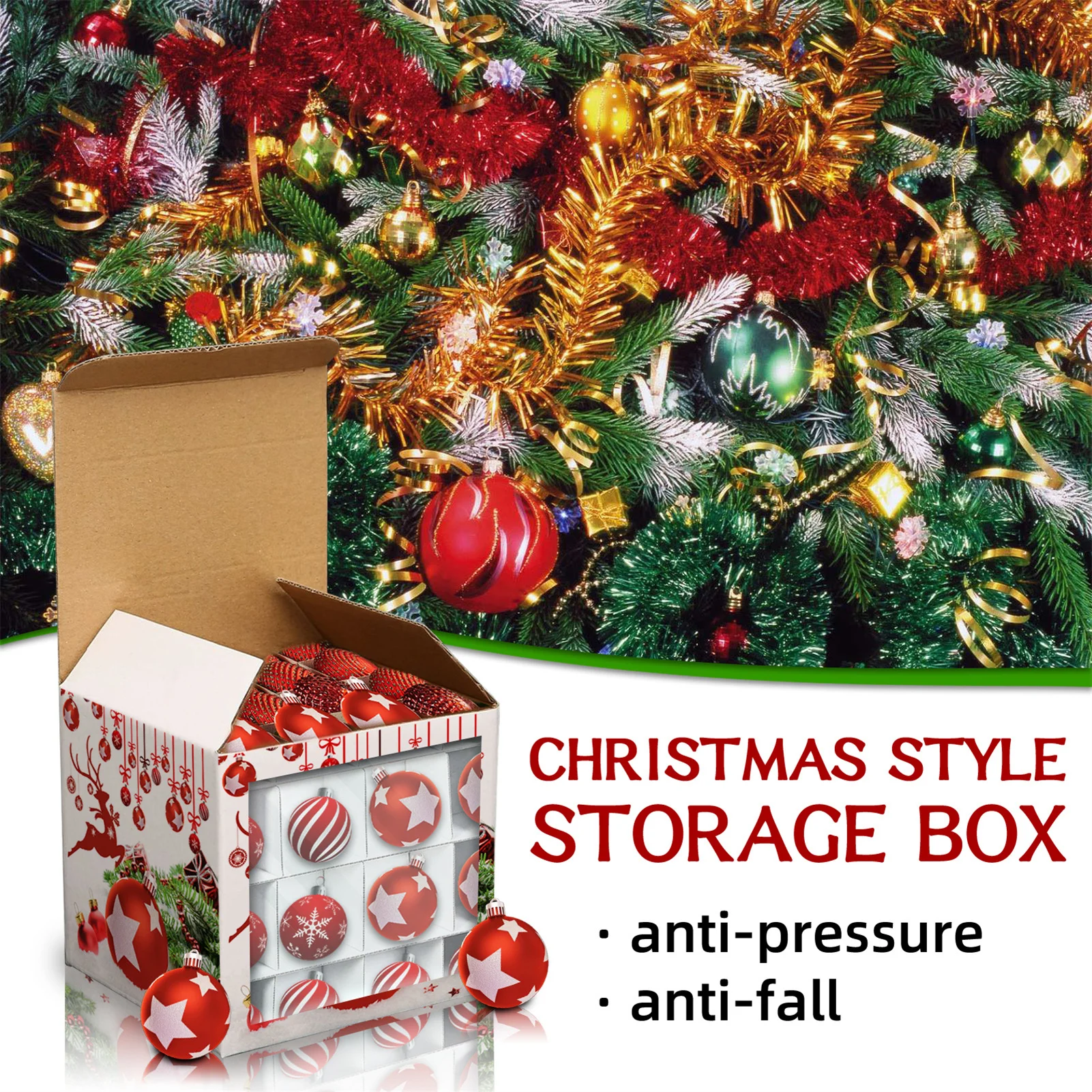 

Paper Christmas Storage Box Multipurpose Colorful Printed Christmas Gift Box Large Capacity Organizer LBE