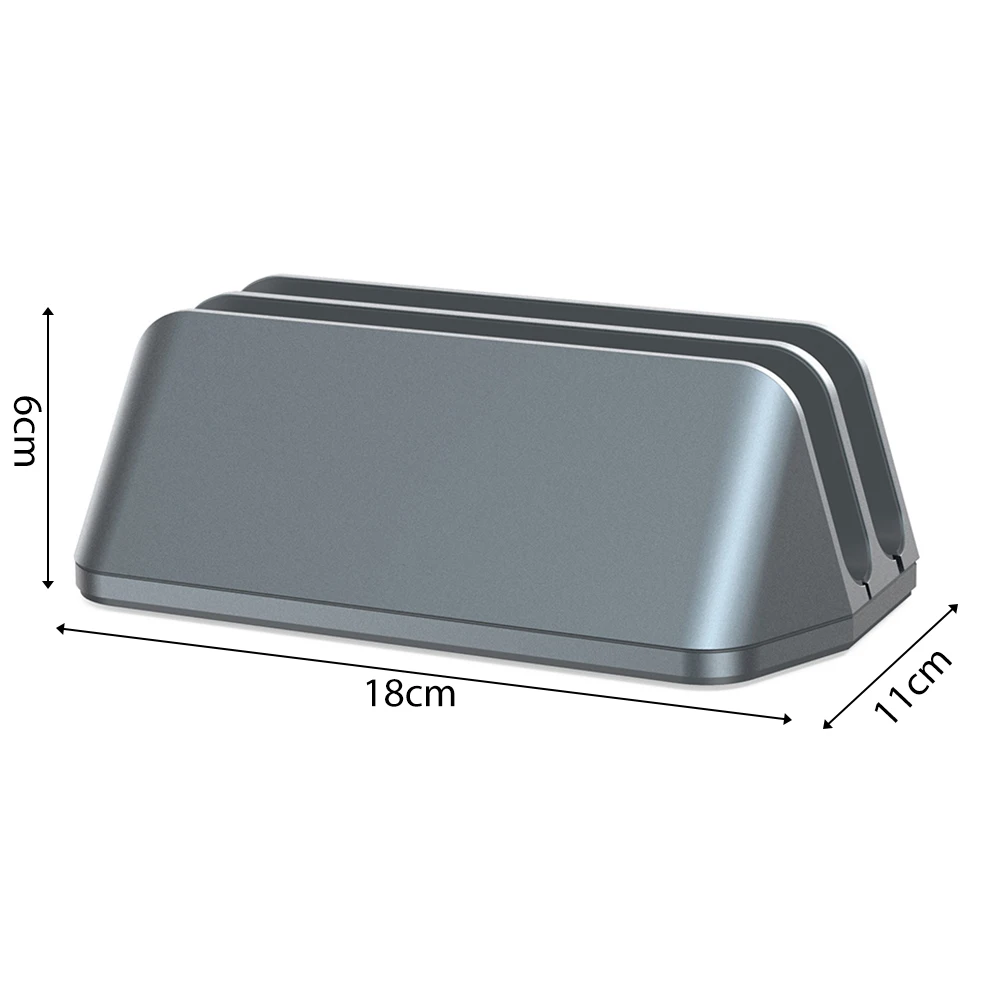 

Vertical Laptop Stand with 2 Slots Adjustable Aluminum Saving Space Desktop Notebook Holder for MacBook Air/Pro 11-17 Inch