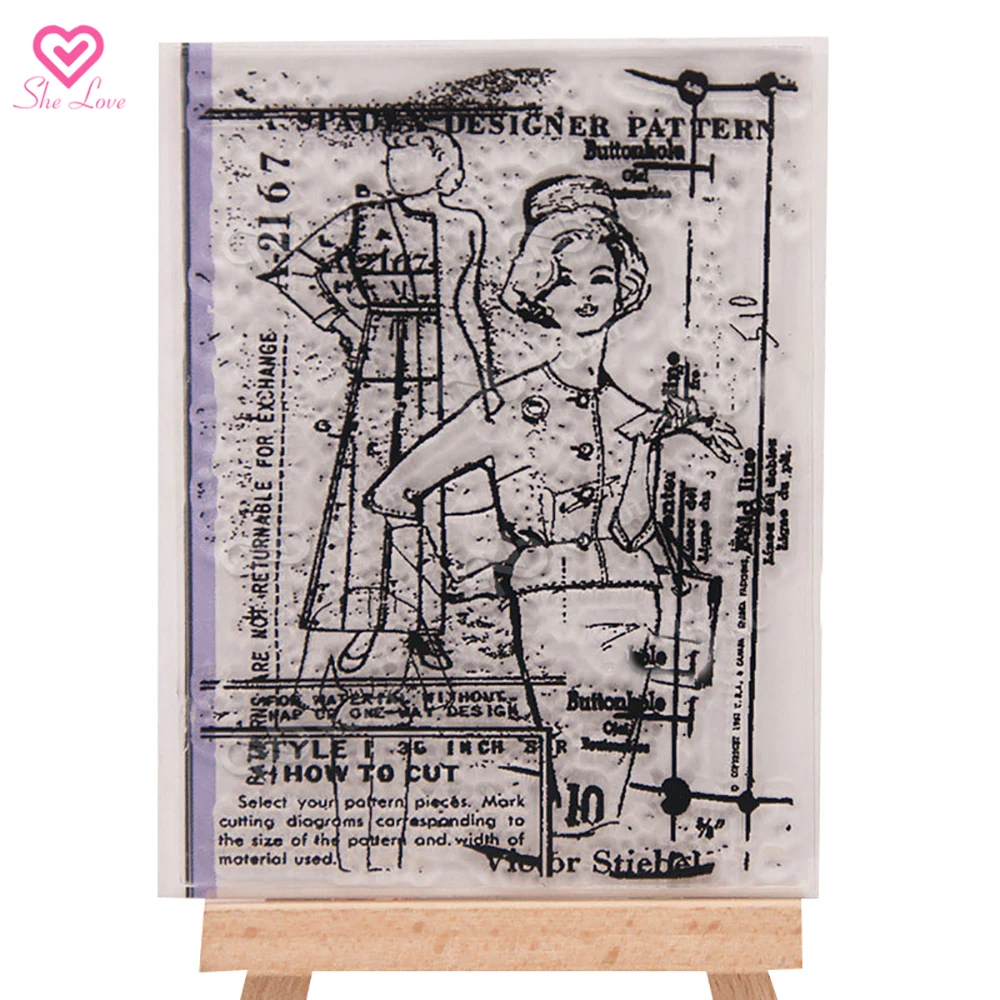

Vintage Background Clear Stamp Transparent Silicone Seal for Scrapbooking Photo Album Paper Card DIY Crafts Making