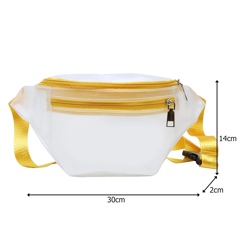 

Creative Design Casual Chest Bags Women Transparent PVC Classic Texture Chic Fanny Belt Purse Female Messenger Packs