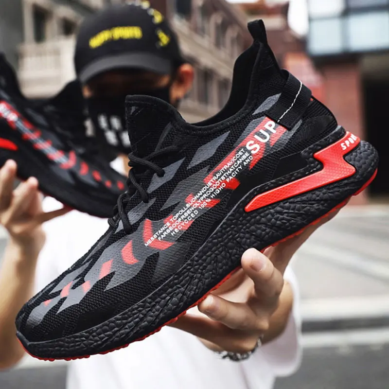 Осенние мужские беговые кроссовки Повседневная Спортивная обувь сетчатые