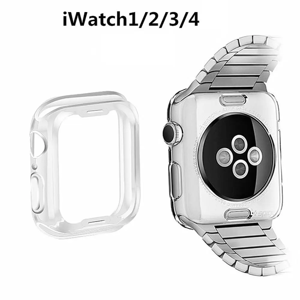 Подходит для Apple watch 4th защитный чехол iwatch1234 поколение часов ТПУ прозрачный