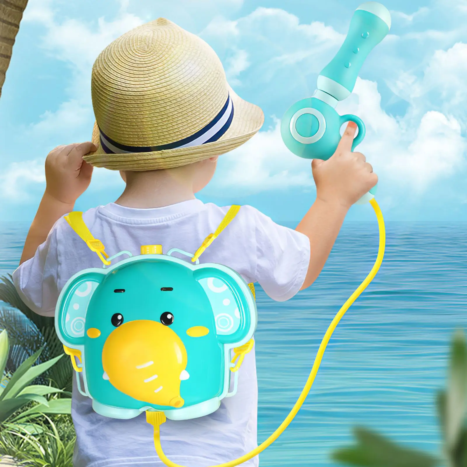 

Elephant Water Gun With Backpack 1900ml Water Pistol Wet Toy Water Spray Gun Blaster Summer Beach