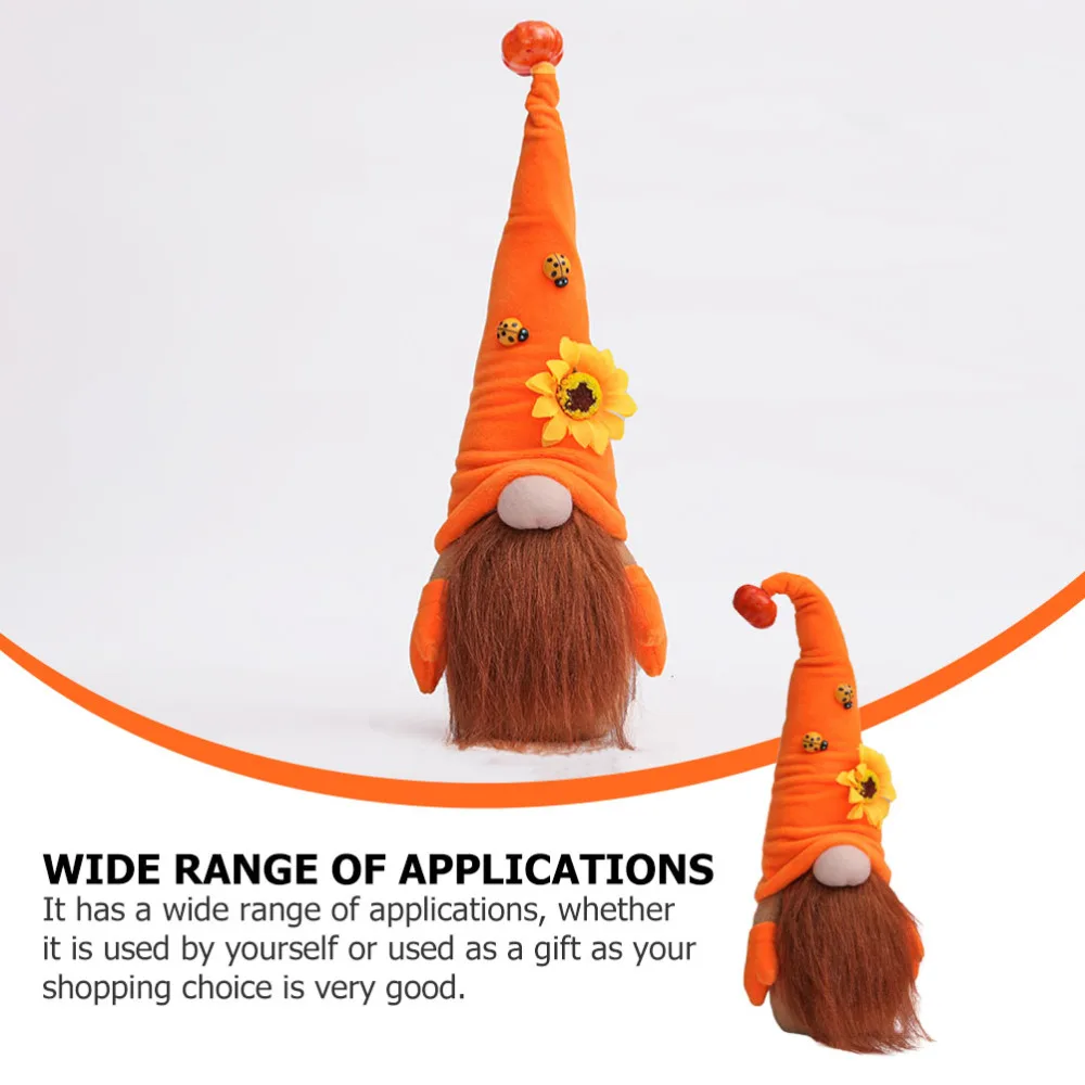 

1pc Autumn Style Doll Lovely Plush Decor Faceless Doll Scene Ornament