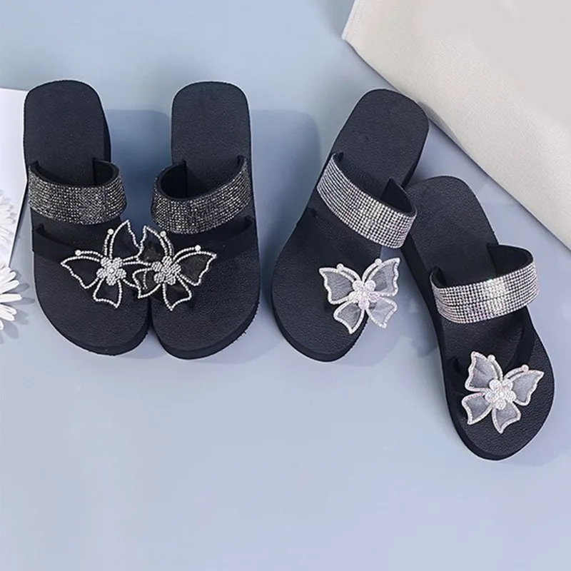 

Women's Summer Fashion Slippers Female Platform Rhinestone Shoes New Open Toe Sandals Ladies Casual Comfortable Shoes 2021