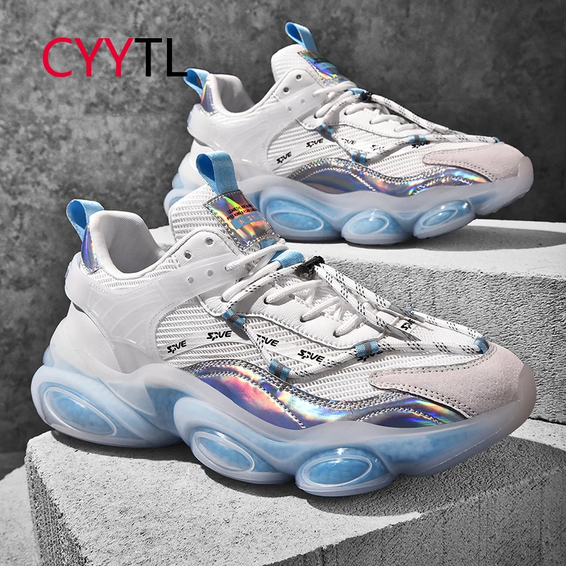 

CYYTL Men Fashion Sneakers Trail Running Shoes Mesh Breathable Casual Tennis Sport for Youth Boys Increased Students Walking