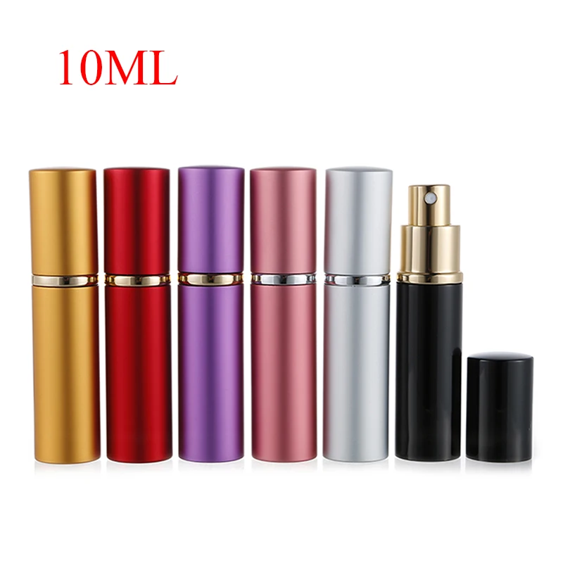 

1PC 5ml 10ml Portable Mini Perfume Glass Bottle Refillable Travel Aluminum Spray Atomizer Empty Metal Parfume Atomiser Sprayer