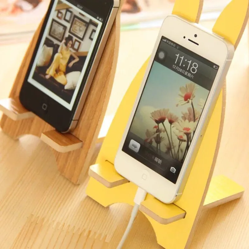 Универсальный Настольный держатель для мобильного телефона деревянная