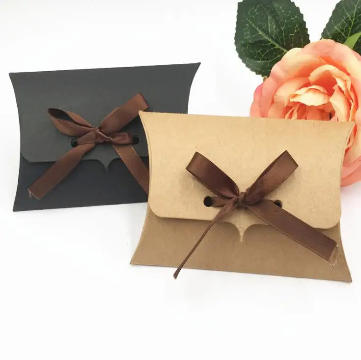 100 шт./лот крафт подарочная Коробки Бумага подушка коробки сделай сам упаковочная