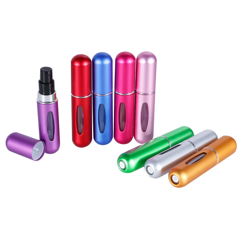 

5ml Portable Travel Mini Container Aluminum Refillable Perfume Spray Bottle Empty Cosmetic Storage Bottle Water Container Tool