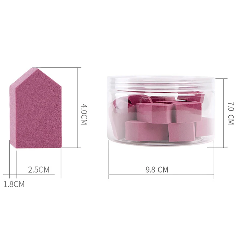

15 PCS/Box Diamond Powder Puffs Hydrophilic Sponge Powder Puffs into Water to Become Larger Cosmetic Tools