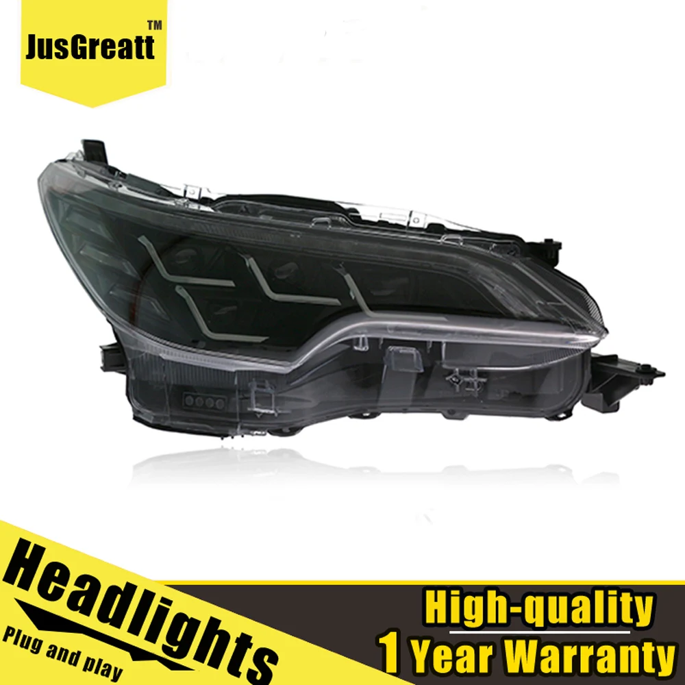

A Pair For Toyota Fortuner Headlights 16-20 Fortuner LED Head Lamps All LED light Source Daytime Running Lights Dynamic Turn