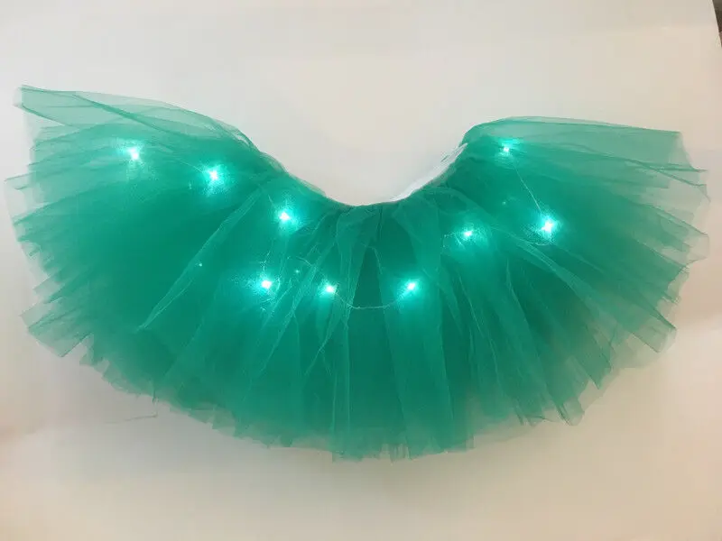 

Fashion Party Women Girls Light Up LED Tutu Skirt Bling Stage Dance Tutu Mini Skirt Dancewear