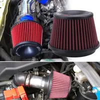 Universal Car Intake Air Filter 76mm Dual Funnel Adapter Air Cleaner Protect Car Intake Air Filter kit Your Piston With Logo