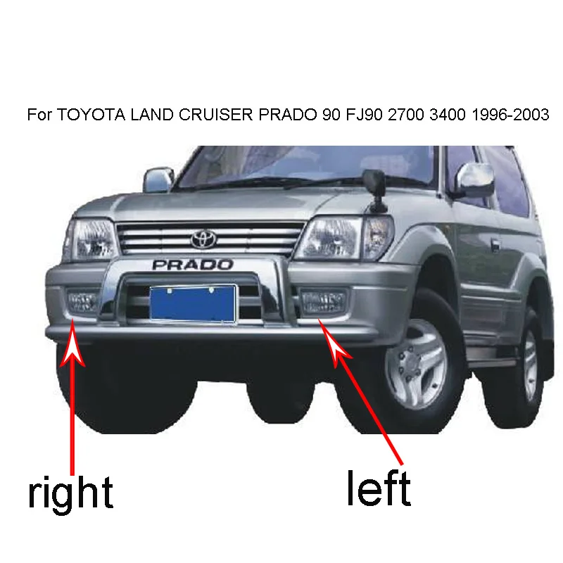 

1 Set LED Front Bumper Fog Light For TOYOTA LAND CRUISER PRADO 90 Series 2700 3400 1997-2002 Fog Lamp