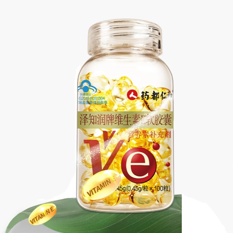 

CN Health Vitamin E Soft Capsule VE 0.35G * 100 Tablets for Internal and External Use