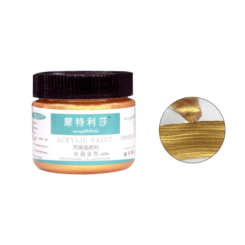 

Пигмент из смолы золотистый/серебристый, 14 цветов, 100 мл, блестящий металлический эффект, металлическая акриловая краска, экстремальная Высокая пигментация металла A5KE