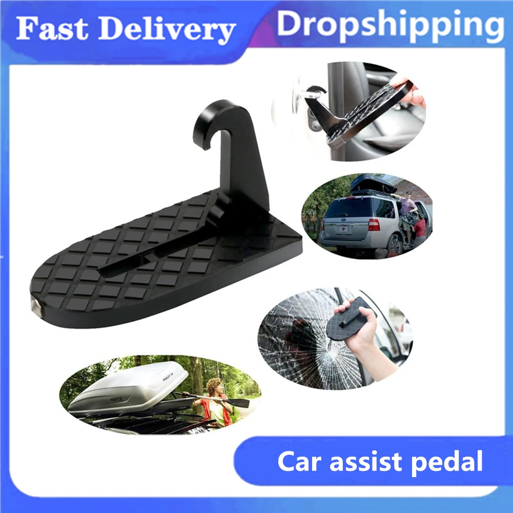 

OLOMM 1pcs Folding Car Door Latch Hook Step Mini Foot Pedal Ladder For Jeep SUV Truck Roof
