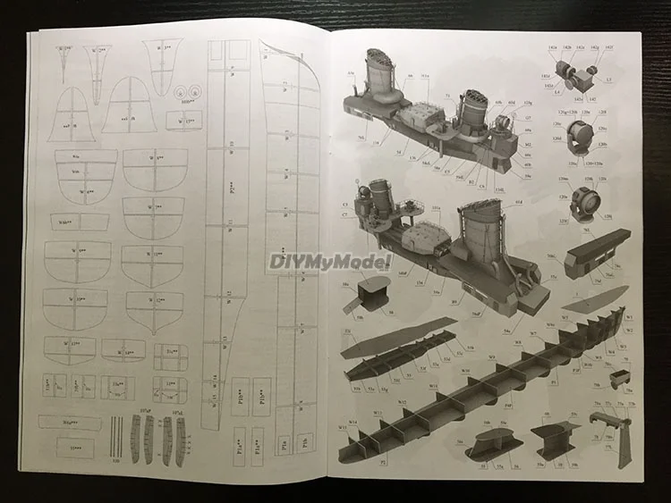 DIYMyModeI IJN amatsukaze1:200, BRICOLAJE, manualidades, Kit de modelos de papel, rompecabezas de juguete hechos a mano, regalo, utillaje de pel&iacute;cula-3