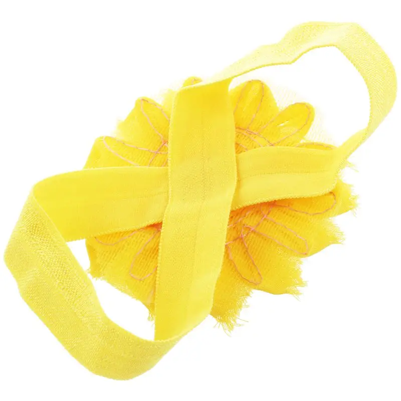 Детские ноги наручный браслет с цветами босиком сандалии складки шифон