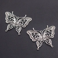 2pcs antique silver plated hollow butterfly pendants insect charms free flying charms natural charmsdiy butterfly charm%ef%bc%8c