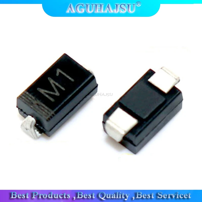 100 шт. 1N4001 M1 1N4004 M4 1N4007 M7 FR107 RS1M SMA выпрямительный диод FR207 RS2M UF4007 US1M SF18 ES1J SF14 ES1D DO-214AC |