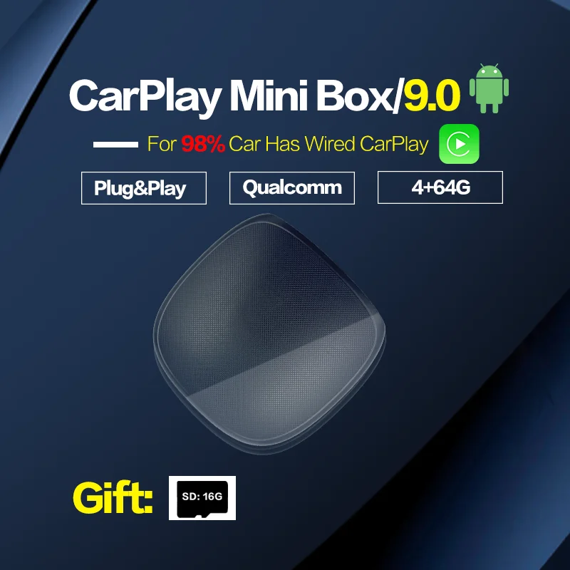 

2.0 Carplay Ai Box Mini Android Box Dongle 4+64G Carplay Wireless Android Auto For Volvo Ford Benz VW Mazda Wireless Mirrorlink