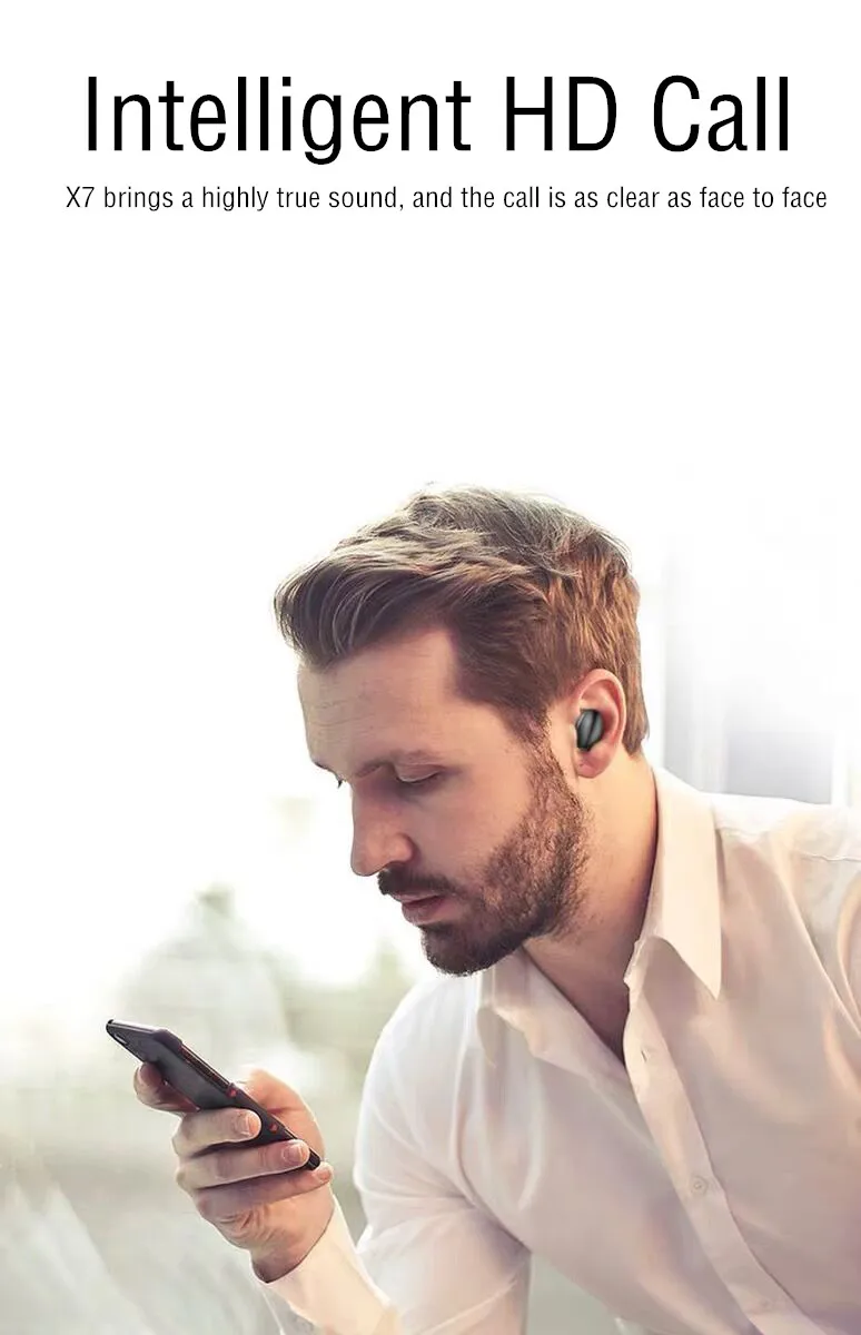 Беспроводные Bluetooth наушники с сенсорным наушником светодиодный дисплей IPX7 Водонепроницаемая гарнитура 6D стерео HiFi наушники с power Bank