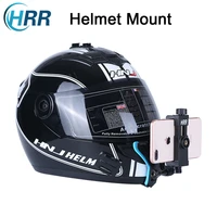 motorcycle helmet chin strap mount with phone clip for iphone samsung lg pixel huawei xiaomi and gopro dji action camera