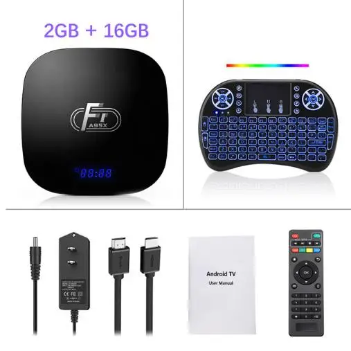 2GB16GB Keybaord Android 8,1 tv box A95X F1 2GB 16GB Amlogic S905W tv box четырехъядерный 2,4G WiFi 4K 3D медиаплеер PK X96 mini Smart tv box - Цвет: 2GB16GB Keybaord