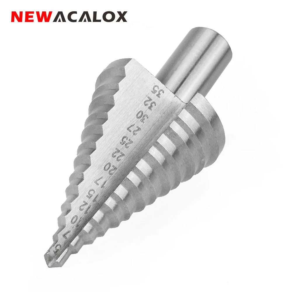 NEWACALOX сверла из быстрорежущей стали 5 35 мм большое ступенчатое сверло дерева и