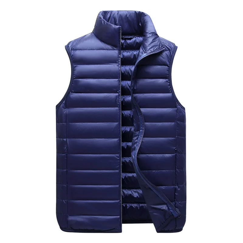 Korean Autumn And Winter Lightweight Down Vest Warm Casual Stand Collar Men'S Duck Coat Waistcoat Gentleman