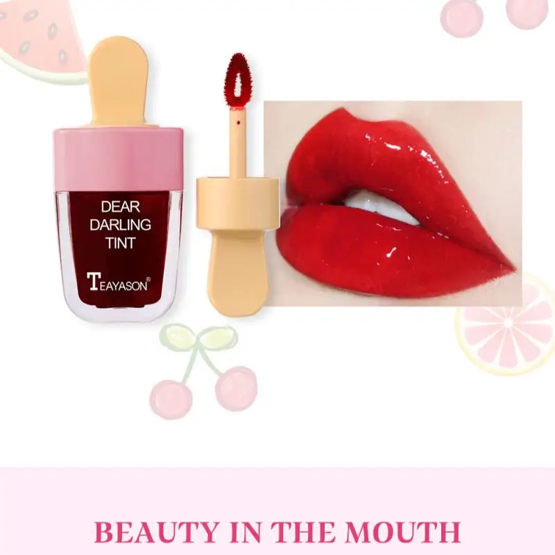 5 цветов жидкая губная помада мороженое оттенок для губ Макияж Блеск Косметика