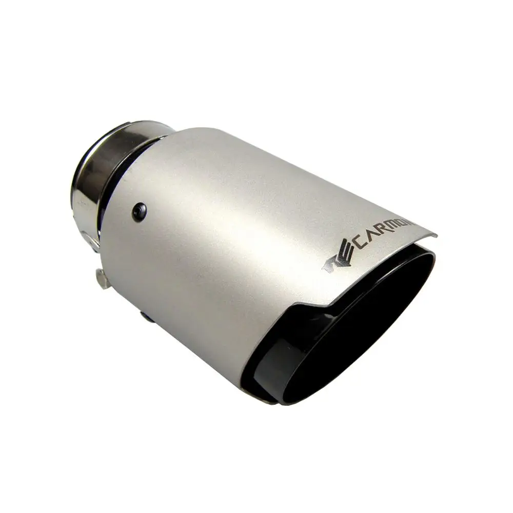 

Автомобильный Универсальный наконечник выхлопной трубы из нержавеющей стали Carmon, глушитель пескоструйной трубы для BMW BENZ Audi Запчасти для VW ...