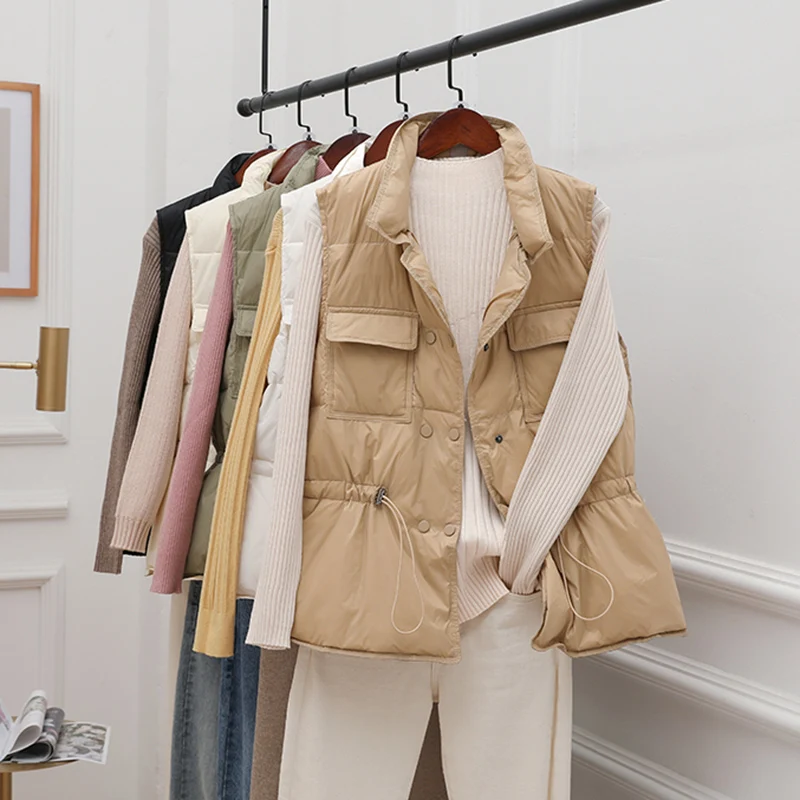 

Парка женская зимняя короткая на утином пуху с карманами, ED1478