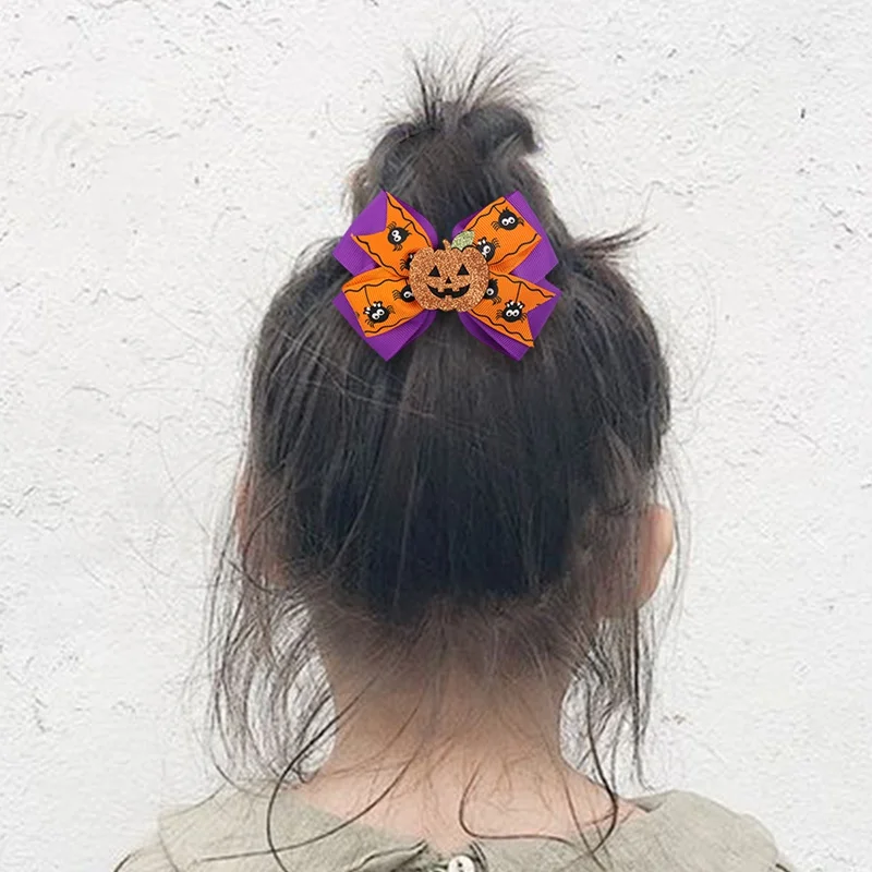 Вечерние заколки для волос в виде тыквы ведьмы на Хэллоуин Детские аксессуары