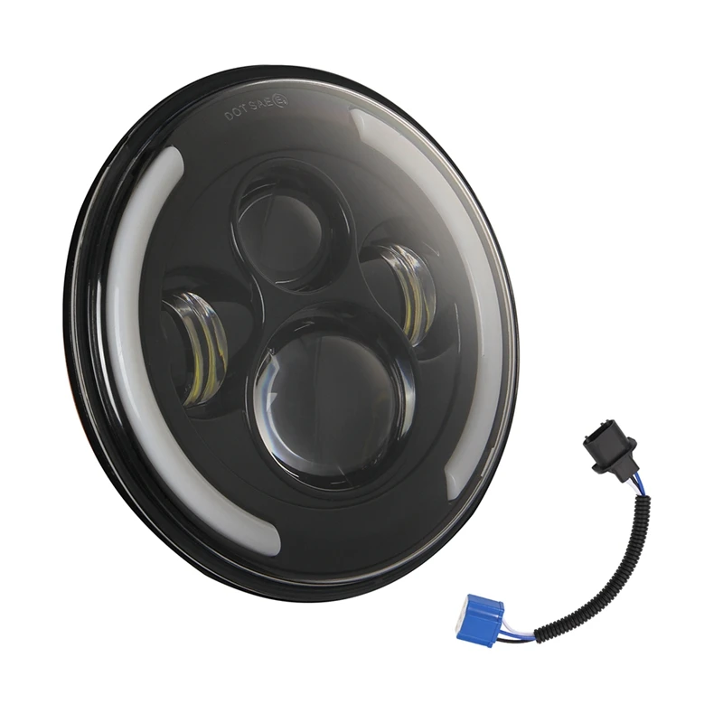 

7 Inch LED Headlights Halo Angle Eye for Jeep Wrangler JK TJ CJ LJ TJ 6000K 20000LM
