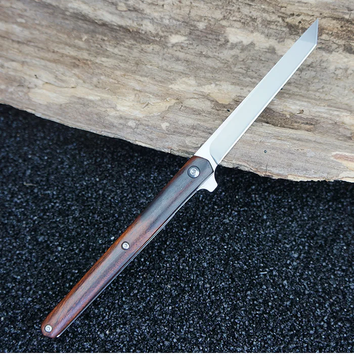 Outdoor survival folding knife ball bearing M390 steel desert iron wood camping hunting pocket knife EDC tool car multi-tool