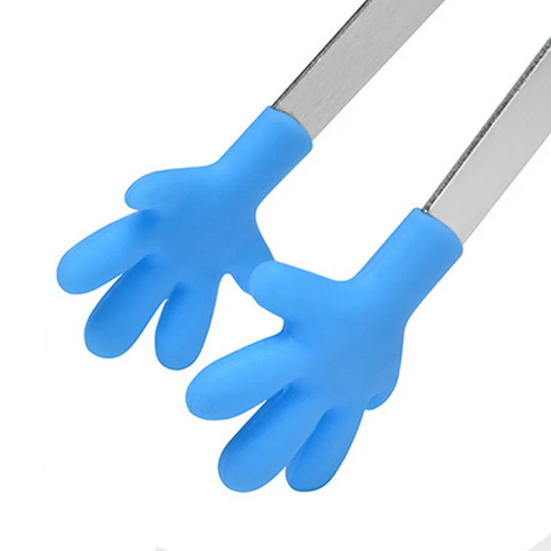1 шт щипцы для сервировки салата и барбекю Нержавеющая сталь ручки посуды ручной