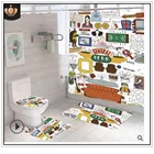 Современная забавная мультяшная Мода друзья ТВ-шоу модная душевая занавеска Набор 180x200 см мультяшный Декор