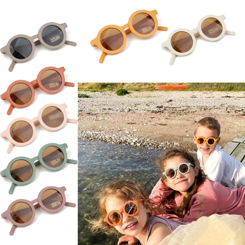 

Summer Retro Round Kid Polarized Sunglasses UV 400 Protection Child Sunglasses 83XF