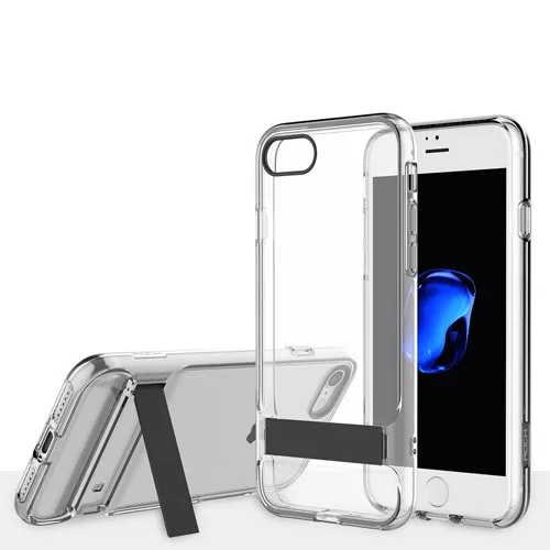 Чехол Rock для iPhone 7, 7 Plus, серия Royce, с подставкой, TPU+ PC, прозрачный чехол для телефона, для iPhone 7 Plus, чехол для телефона, роскошный - Цвет: Прозрачный